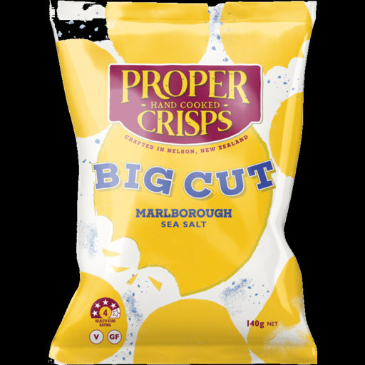 Proper Crisps - Big Cut Marlborough Sea Salt 140g