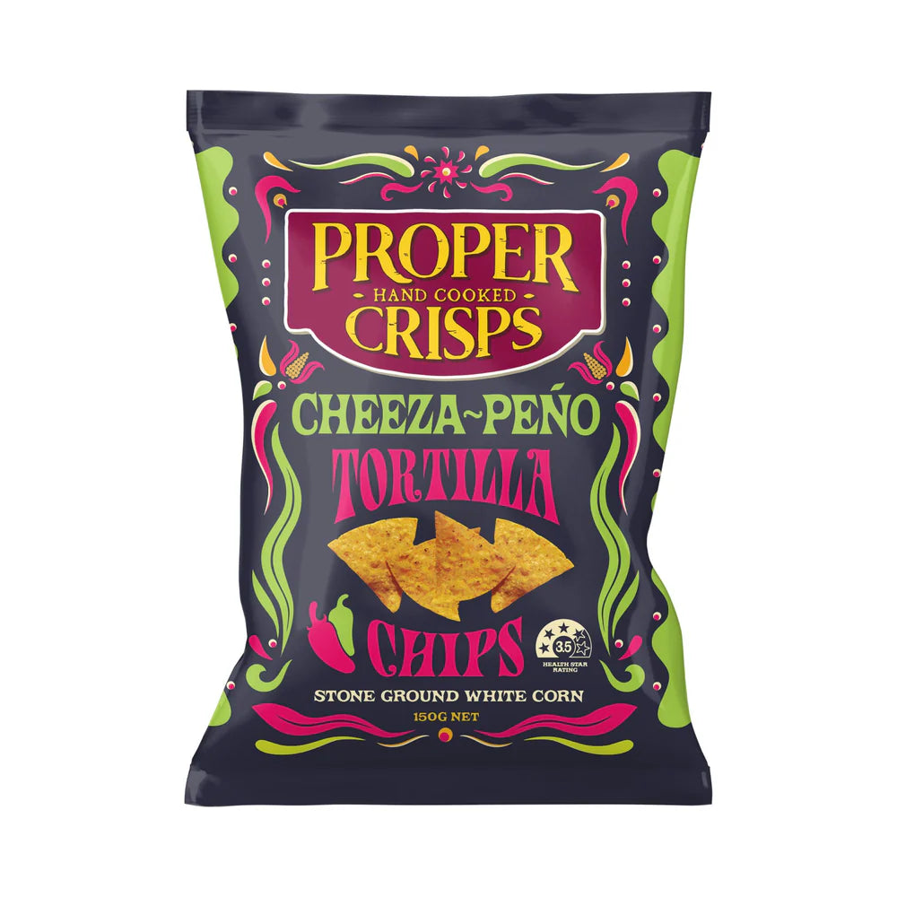 Proper Crisps - Tortilla Chips Cheeza Peno 170g