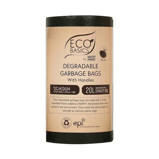White Magic Eco Basics - Garbage Bags Medium 35 Bags 20lt