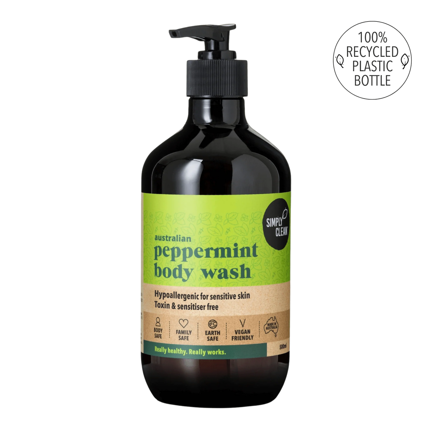 Simply Clean - Australian Peppermint Body Wash 500ml