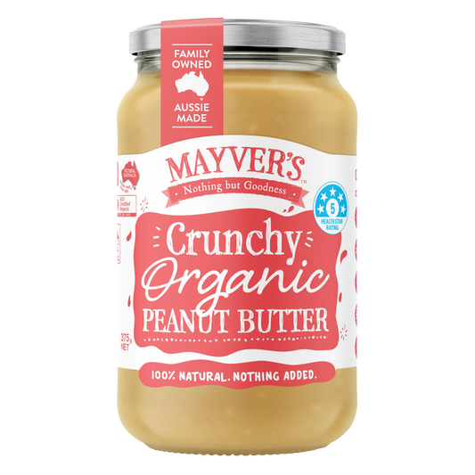 Mayver's - Organic Peanut Butter Crunchy 375g