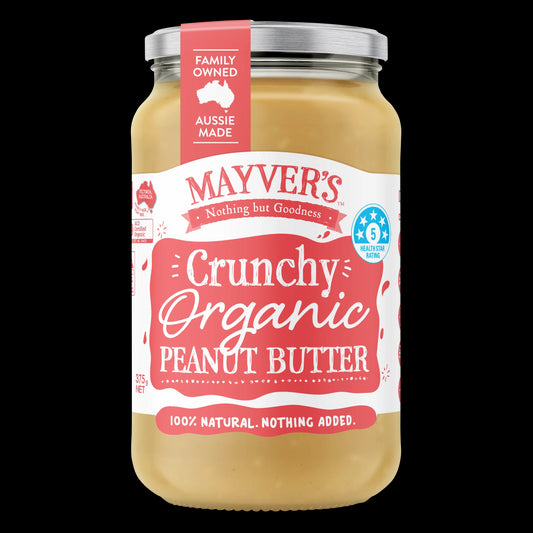 Mayver's - Organic Peanut Butter Crunchy 375g