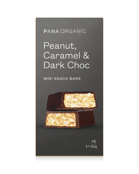Pana Organic - Multi-pack Snack Bars Dark Choc, Peanut & Caramel 5pk 100g