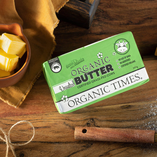 Organic Times - Butter Unsalted 250g