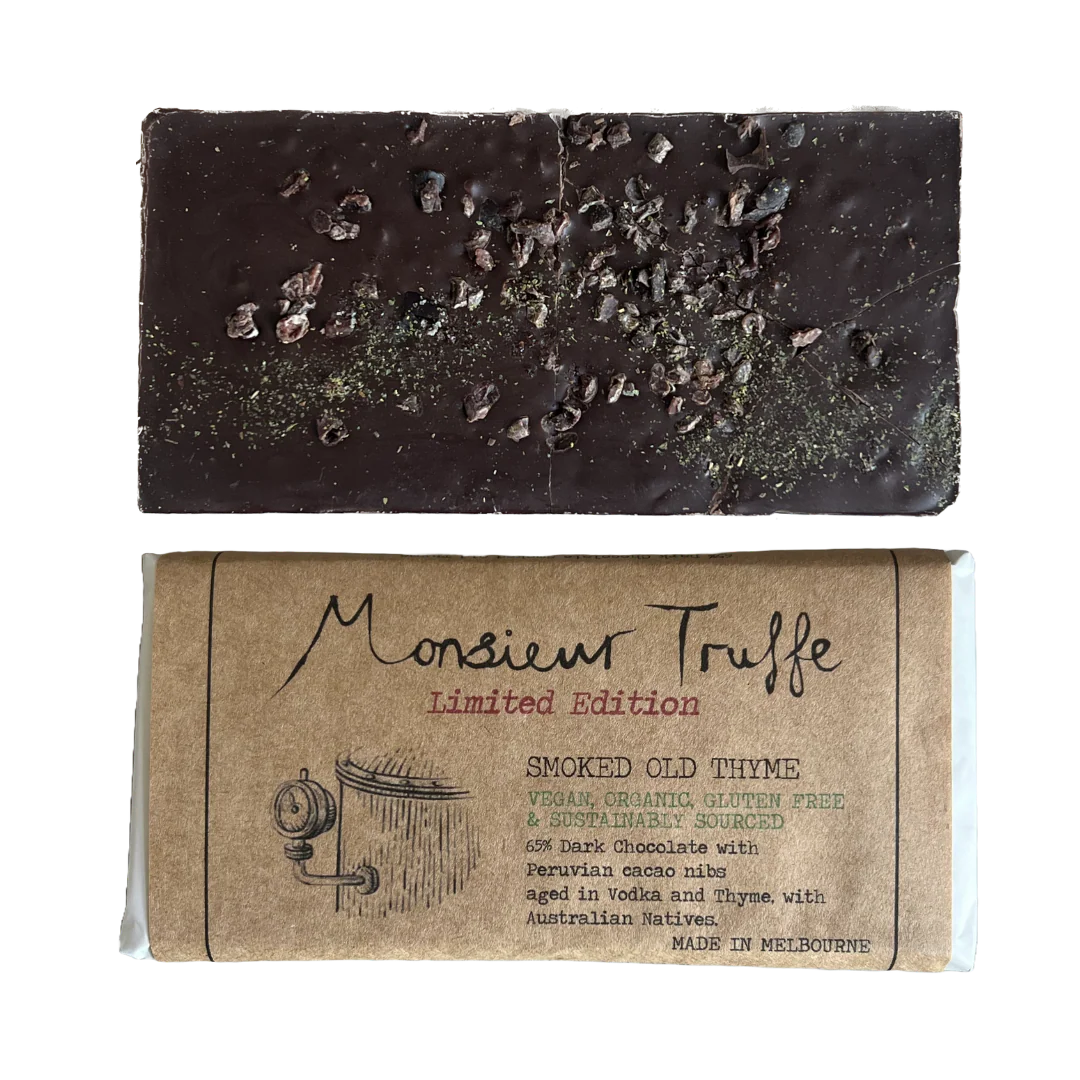 Monsieur Truffe - Dark 65% Vodka, Nibs & Thyme 80g