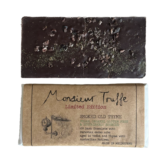 Monsieur Truffe - Dark 65% Vodka, Nibs & Thyme 80g
