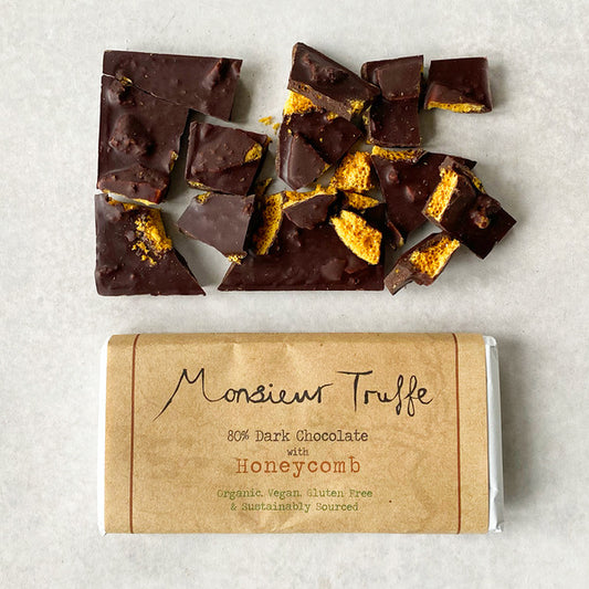Monsieur Truffe - Dark 80% Honeycomb Chocolate 100g
