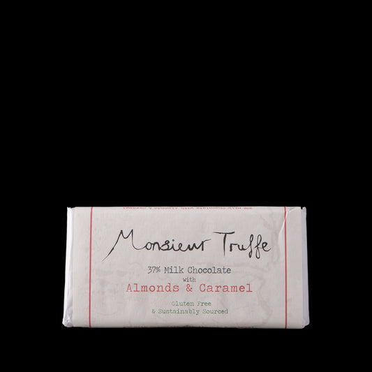 Monsieur Truffe - Milk 32% Caramel & Almonds 80g