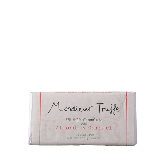 Monsieur Truffe - Milk 32% Caramel & Almonds 80g
