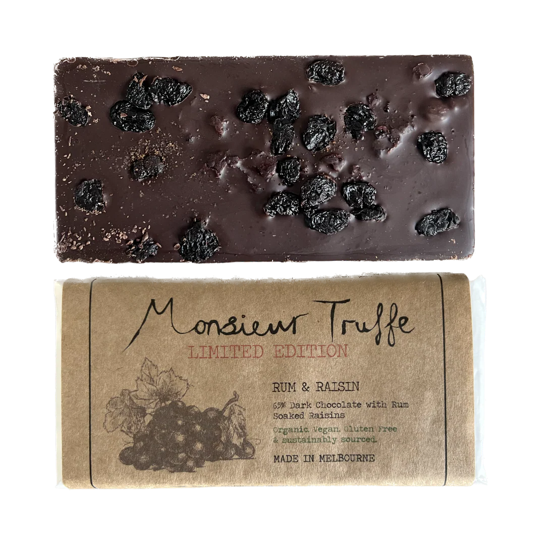 Monsieur Truffe - Dark 70% Rum & Raisin 90g