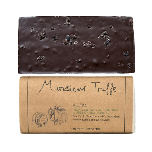 Monsieur Truffe - Dark 70% Whiskey & Peru Nibs 80g