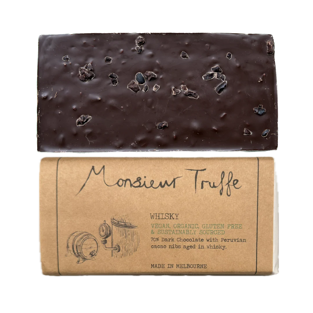Monsieur Truffe - Dark 70% Whiskey & Peru Nibs 80g