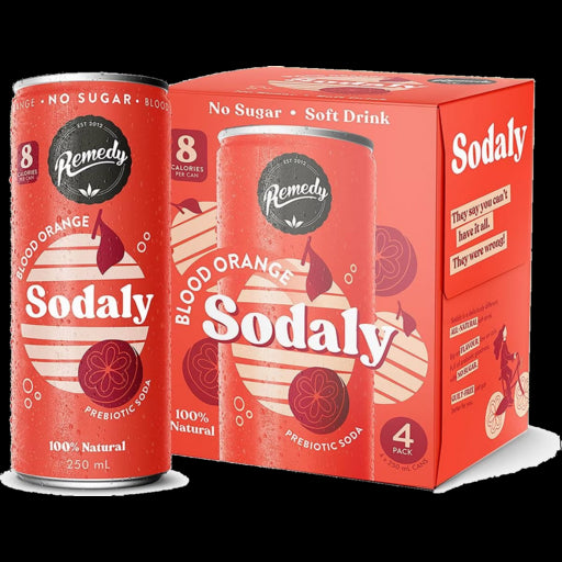 Remedy Sodaly - Blood Orange 4 Pack 250ml