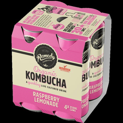 Remedy Sodaly - Raspberry 4 Pack 250ml