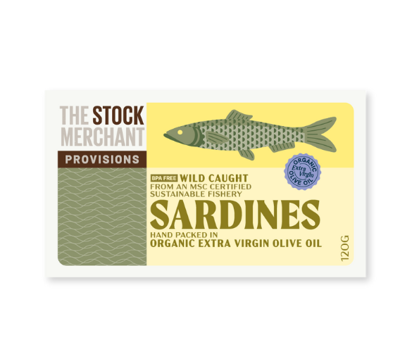 Stock Merchant - Sardines In Organic Olive Oil 120g