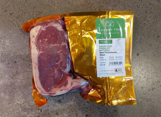Cherry Tree Organics - Beef Porterhouse Steak Organic Approximately 300g