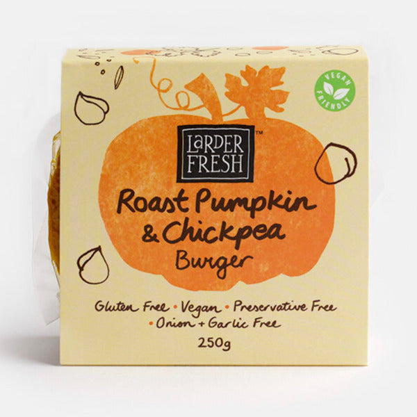 Larder Fresh - Roast Pumpkin & Chickpea Burger 2pack 250g