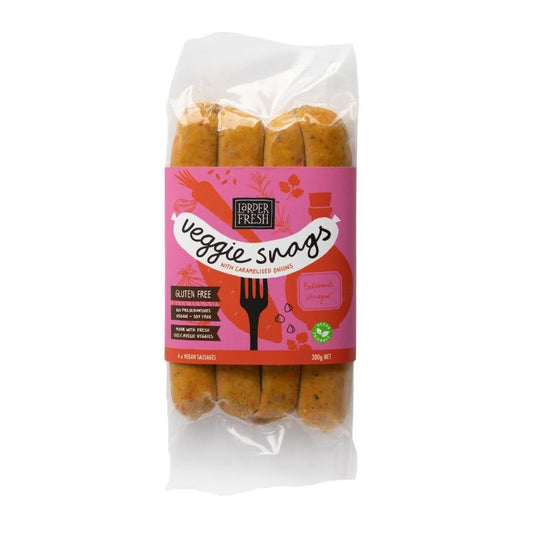 Larder Fresh - Veggie Snags with Caramelised Onion 4pk 300g