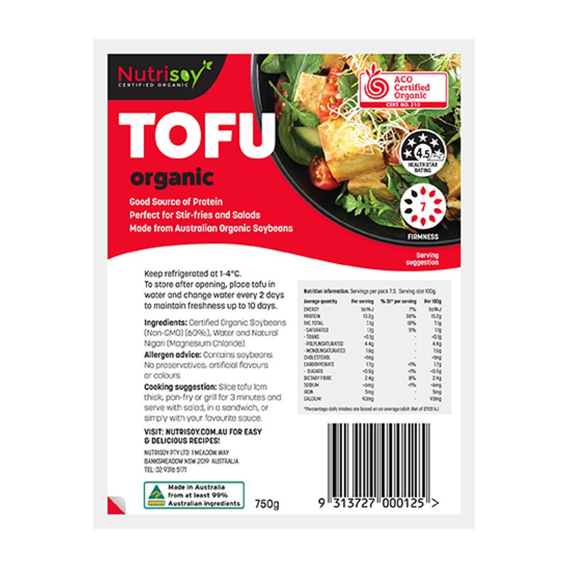 Nutrisoy - Organic Tofu Large 750g