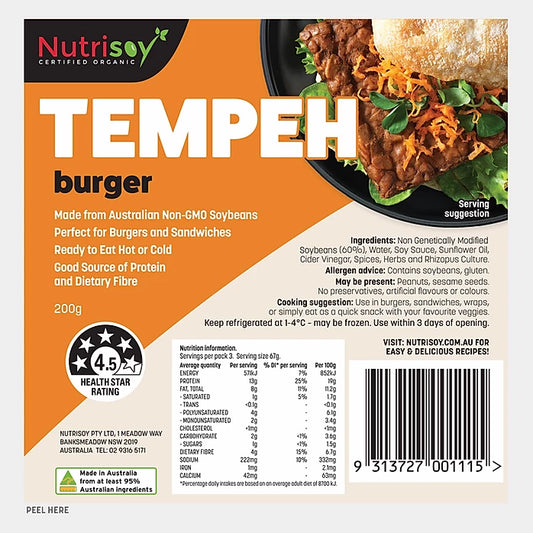 Nutrisoy - Tempeh Burger 200g