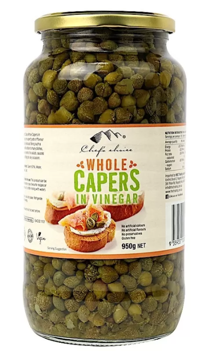 Chef's Choice - Whole Capers In Vinegar 950g