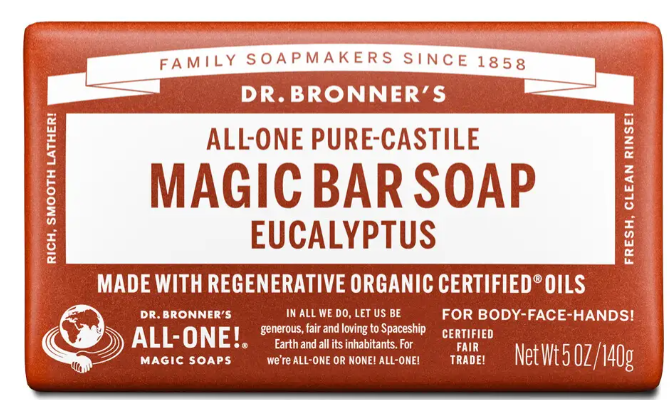 Dr Bronner's - Eucalyptus Soap Bar 140g