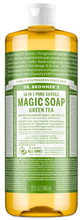 Dr Bronner's - Green Tea Castile Soap 946ml