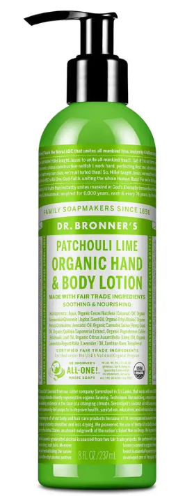 Dr Bronner's - Patchouli Lime Lotion 237ml