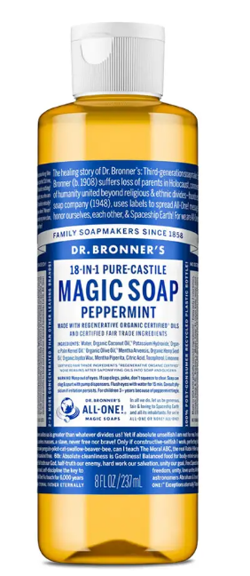 Dr Bronner's - Peppermint Castile Soap 237ml
