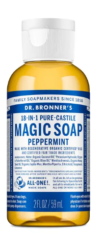 Dr Bronner's - Peppermint Castile Soap 59ml