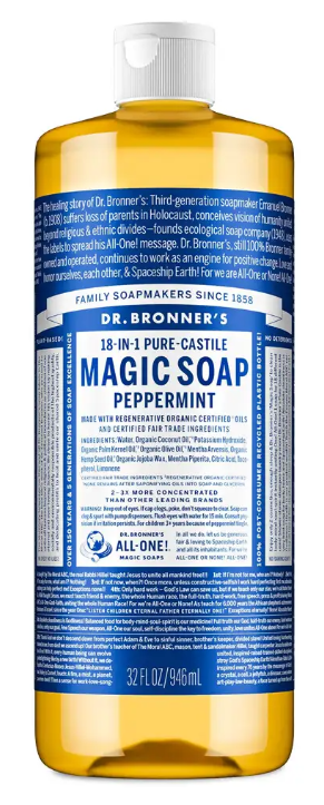 Dr Bronner's - Peppermint Castile Soap 946ml