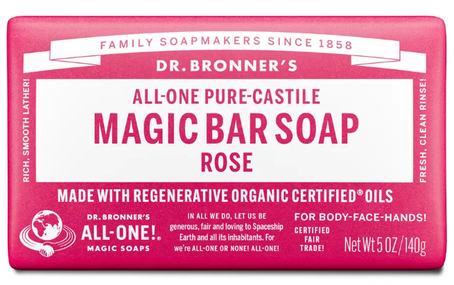 Dr Bronner's - Rose Soap Bar 140g