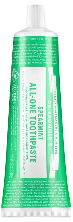Dr Bronner's - Spearmint Toothpaste 140g
