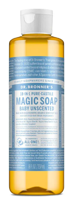 Dr Bronner's - Baby Unscented Castile Soap 237ml