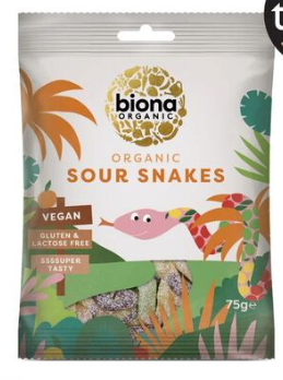 Biona Organic - Sour Snakes 75g