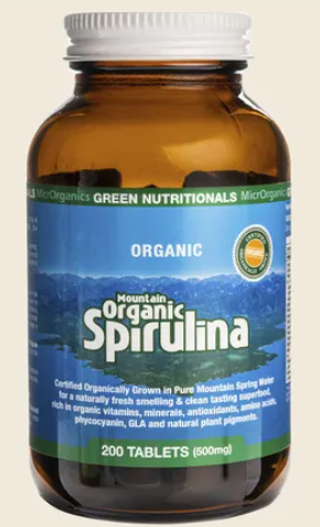Green Nutritionals - Mt Org Spirulina 200 Tabs