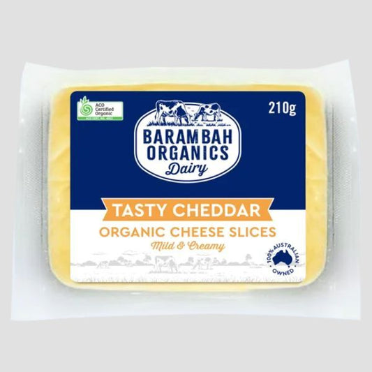 Barambah Organics - Tasty Sliced Cheddar 210g