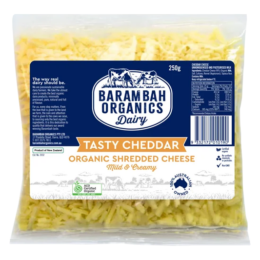 Barambah Organics - Cheddar Shredded 250g