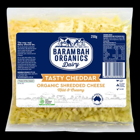 Barambah Organics - Cheddar Shredded 250g