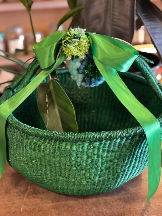 Bashiri - Large Round African Bolga Carry Basket