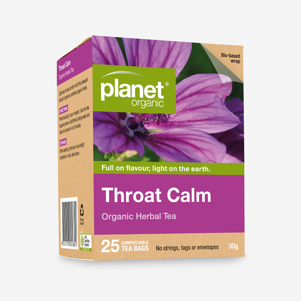 Planet Organic - Throat Calm Herbal Tea X 25 Tea Bags