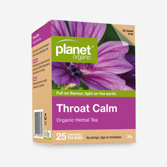 Planet Organic - Throat Calm Herbal Tea X 25 Tea Bags