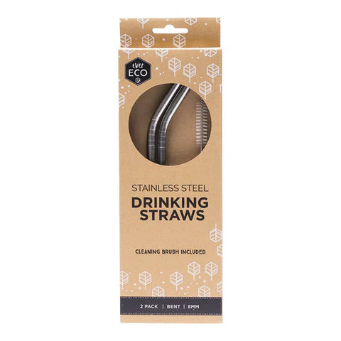 Ever Eco - Bent 2 Pack Drinking Straws 8mm