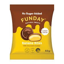 Funday - Milk Chocolate Banana Bites 50g