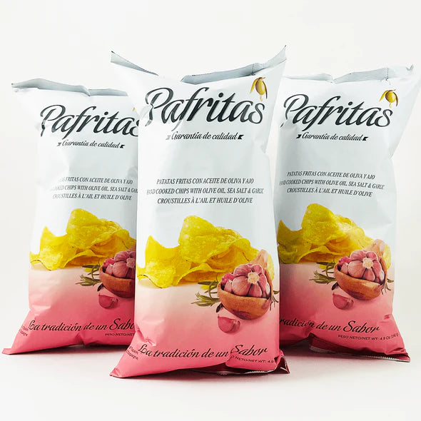 Pafritas - Potato Garlic & Olive Oil Chips 120g