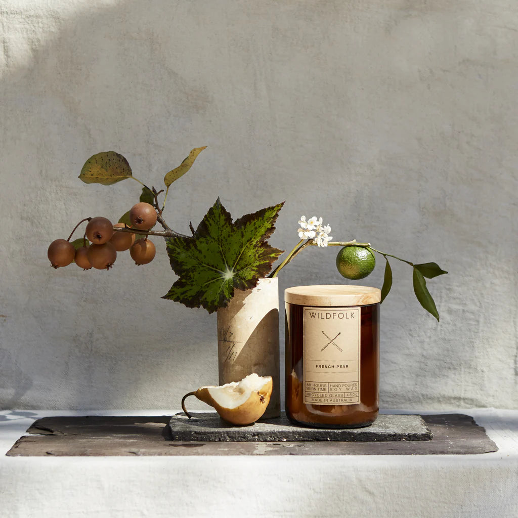 Wildfolk - French Pear Glass Soy Candle