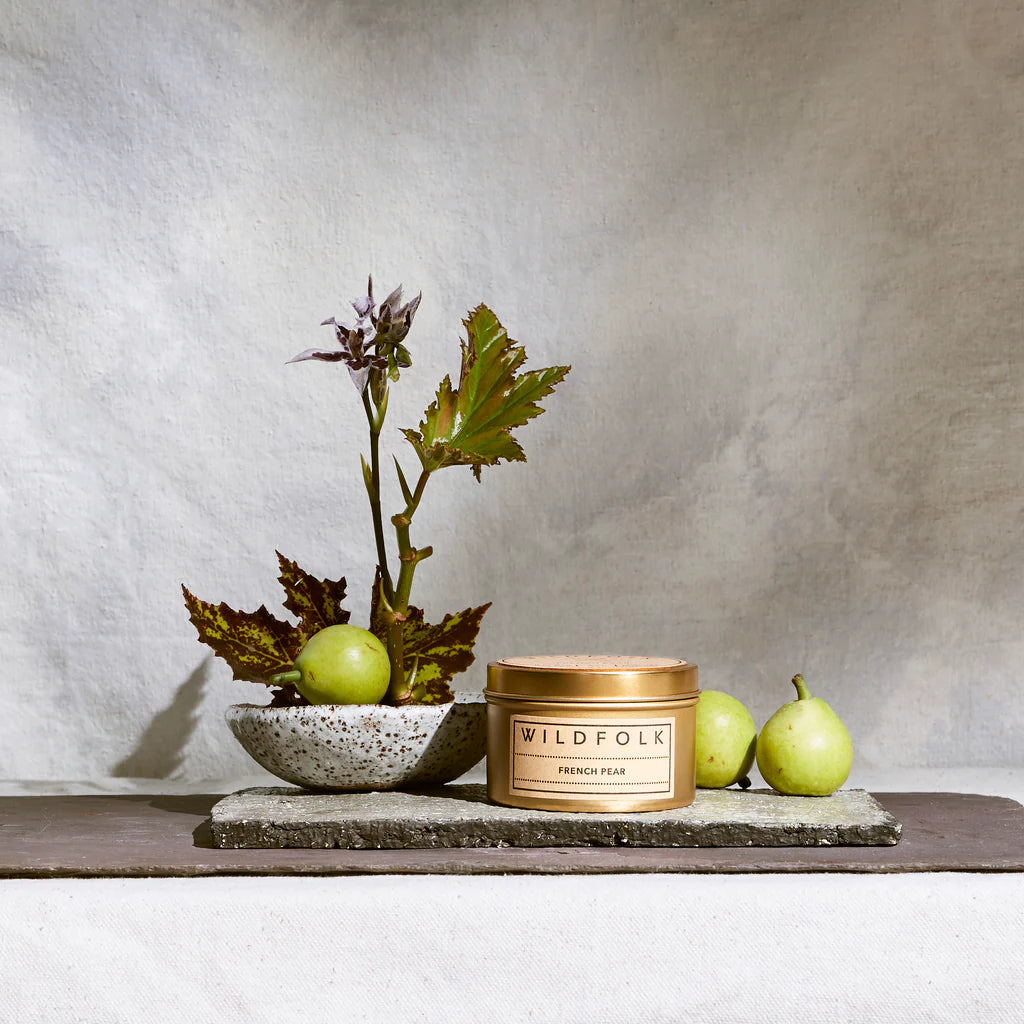 Wildfolk - French Pear Soy Candle (Gold Tin) 190g