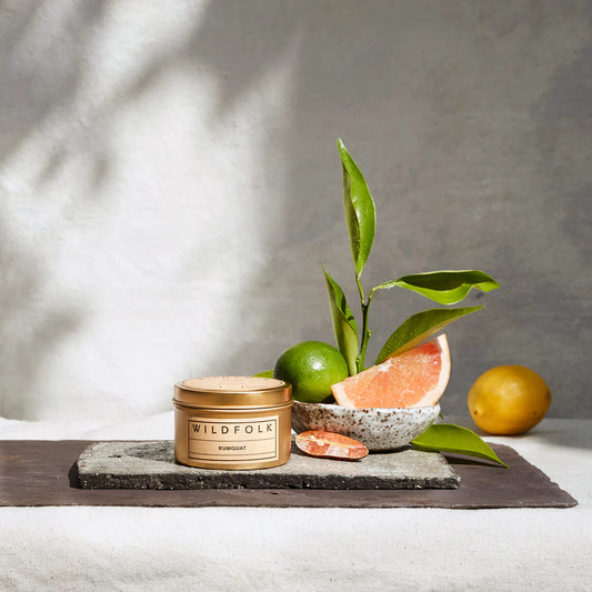 Wildfolk - Kumquat Soy Candle (Gold Tin) 190g