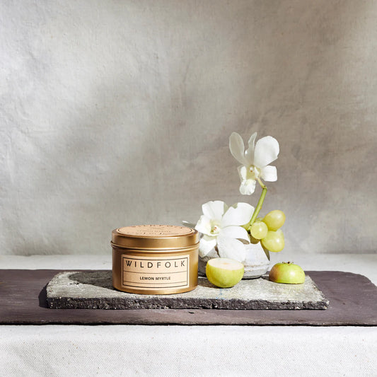 Wildfolk - Lemon Myrtle Soy Candle (Gold Tin) 190g