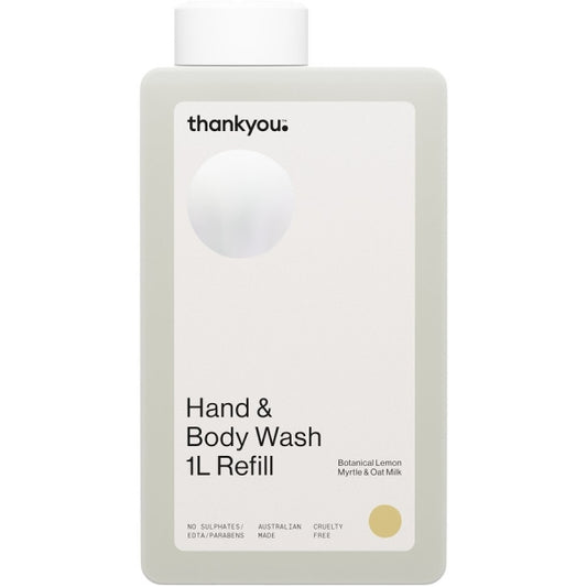 Thank You - Hand & Body Wash Refill Lemon Myrtle & Oat 1lt